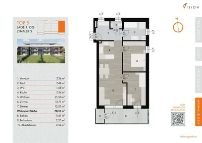 3-Zimmer-Wohnung kaufen in Weiz – 70,1 m², € 270.000 – Bild 14 von 14