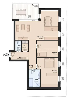 3-Zimmer-Wohnung kaufen in Kufstein – 103,66 m², € 1.195.000 – Bild 4 von 5
