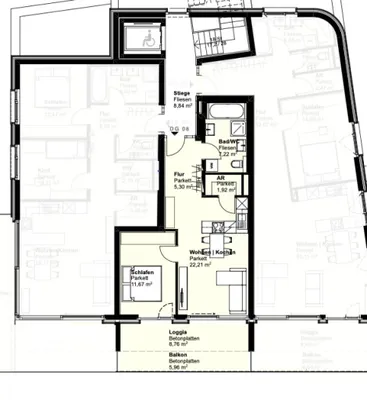 2-Zimmer-Wohnung kaufen in Gmunden – 48,32 m², € 285.088