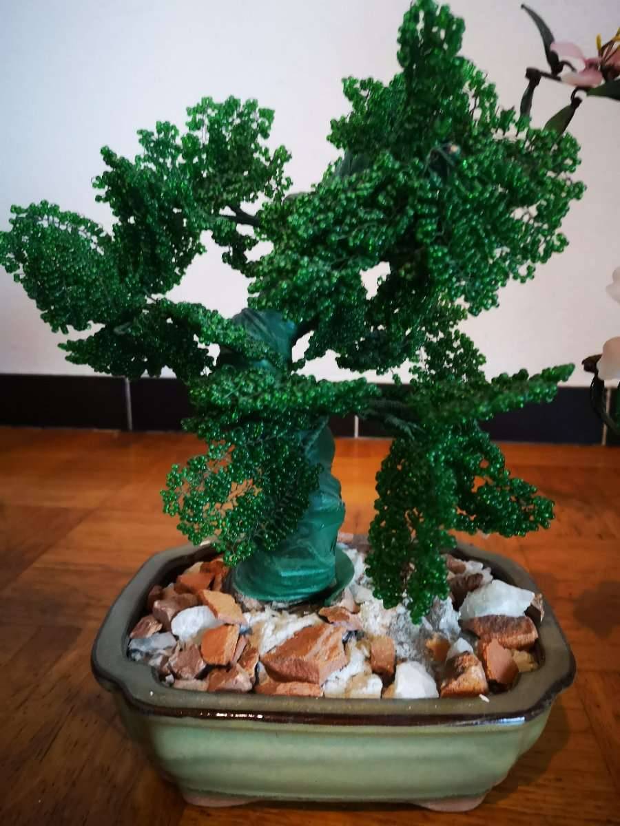 Geldbaum Glcksbaum mit Rosenquarz / Perlenbaum Kunst-Bonsaibaum mit  Glasperlen,  4,- (4020 Linz) - willhaben