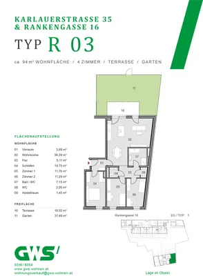 4-Zimmer-Wohnung kaufen in Graz – 93,46 m², € 423.633 – Bild 12 von 12