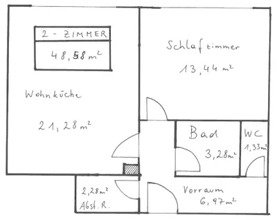 2-Zimmer-Wohnung mieten in Mödling – 48,58 m², € 763 – Bild 8 von 9