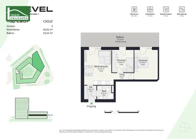 3-Zimmer-Wohnung mieten in Graz – 59,2 m², € 940 – Bild 22 von 22
