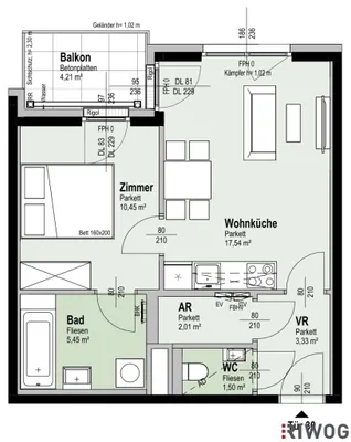 2-Zimmer-Wohnung kaufen in Wien – 40,55 m², € 284.900 – Bild 53 von 53