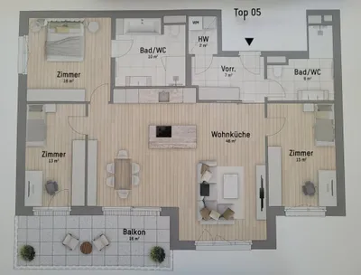 4-Zimmer-Wohnung kaufen in Wien – € 869.900 – Bild 2 von 8