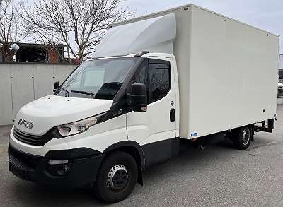 IVECO Daily 35S16A8/P 4100 #'HEBEBÜHNE PALFINGER #sofort verfügbar #105.000km #Automatik 8 Gang #Koffer #Ladeboardwand #Rückfahrkamera #Luftfederung#Schwingsitz Netto 24500#MWST AUSWEISBAR #FINANZIERUNG#LEASING Transporter / Kastenwagen
