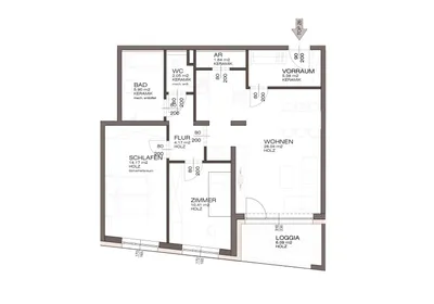3-Zimmer-Wohnung mieten in Vöcklabruck – 71,62 m², € 1.216 – Bild 6 von 9