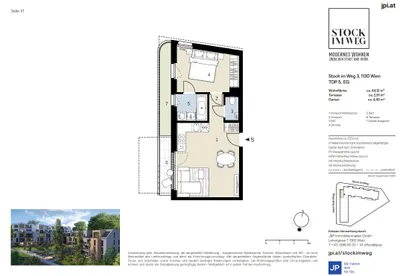 2-Zimmer-Wohnung kaufen in Wien – 44,12 m², € 319.000 – Bild 10 von 11