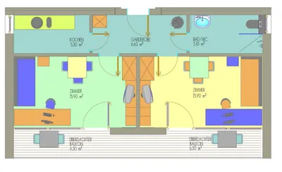 2-Zimmer-Wohnung mieten in Dornbirn – 49,13 m², € 980 – Bild 2 von 2