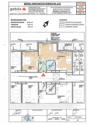 2-Zimmer-Wohnung mieten in Wiener Neustadt – 61,84 m², € 1.196 – Bild 8 von 21