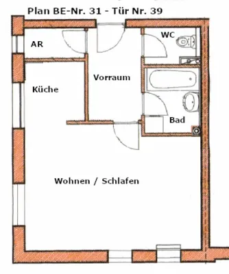 1-Zimmer-Wohnung mieten in Wels – 40,17 m², € 515 – Bild 9 von 9