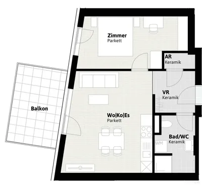 2-Zimmer-Wohnung mieten in Graz – 50 m², € 848 – Bild 7 von 8