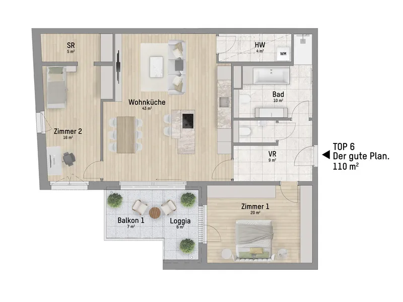 1220, Wagramer Straße, Beim Donau Zentrum, U1 und Alte Donau, 3-Zimmer-Eigentumswohnung - Ansicht 3