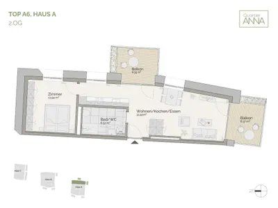 2-Zimmer-Wohnung kaufen in Innsbruck – 52,39 m², € 492.500 – Bild 2 von 8