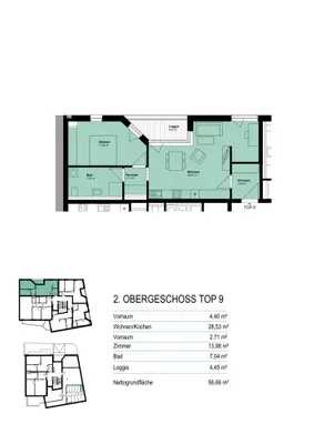 2-Zimmer-Wohnung mieten in Graz – 56,66 m², € 866 – Bild 8 von 8