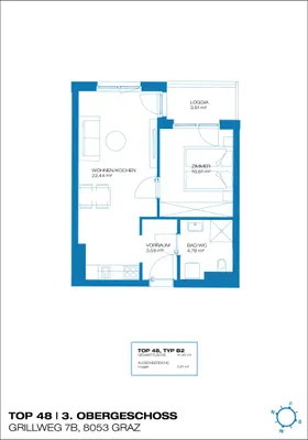 2-Zimmer-Wohnung mieten in Graz – 45,09 m², € 640 – Bild 10 von 10