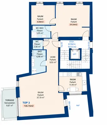 4-Zimmer-Wohnung kaufen in Gänserndorf – 106 m², € 488.000 – Bild 13 von 16