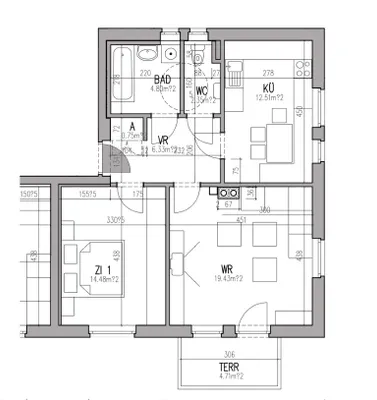 2-Zimmer-Wohnung mieten in Südoststeiermark – 60,6 m², € 826 – Bild 2 von 2