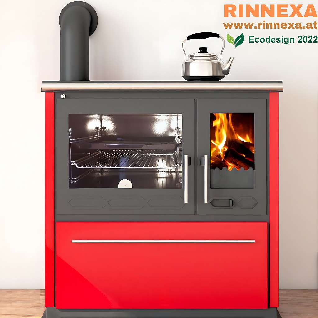 NEU & OVP Holzherd Plamen 850, rot linke Version - 8 kW. Kostenloser Lieferung!