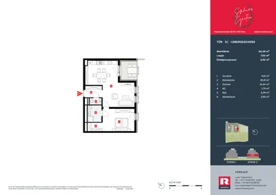 2-Zimmer-Wohnung kaufen in Wien – 66,38 m², € 367.900 – Bild 2 von 6