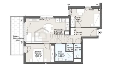 3-Zimmer-Wohnung kaufen in Wien – 64,6 m², € 430.000 – Bild 3 von 4