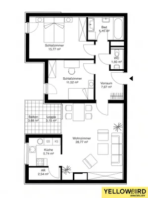 3-Zimmer-Wohnung mieten in Wien – 79 m², € 1.293 – Bild 22 von 22