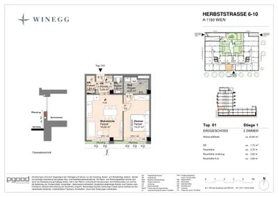 2-Zimmer-Wohnung kaufen in Wien – 42,6 m², € 231.800 – Bild 15 von 15