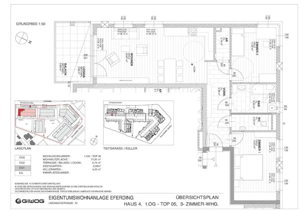 Wohnung – Eferding, Eferding Nord, Bezirk Eferding - Ansicht 2