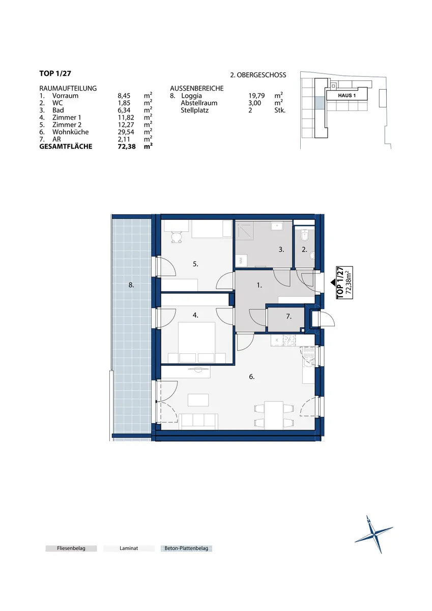 Top 27 | geförderte Wohnung mit Loggia | 2.OG | Miete mit Kaufoption - Ansicht 2