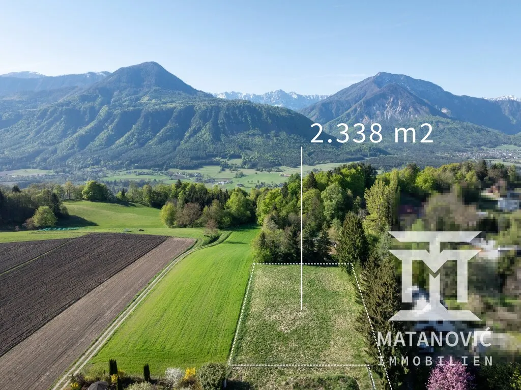 Großzügiges Baugrundstück mit Entwicklungspotenzial in Ruhelage nahe Klagenfurt - 2.338 m² - Ansicht 2