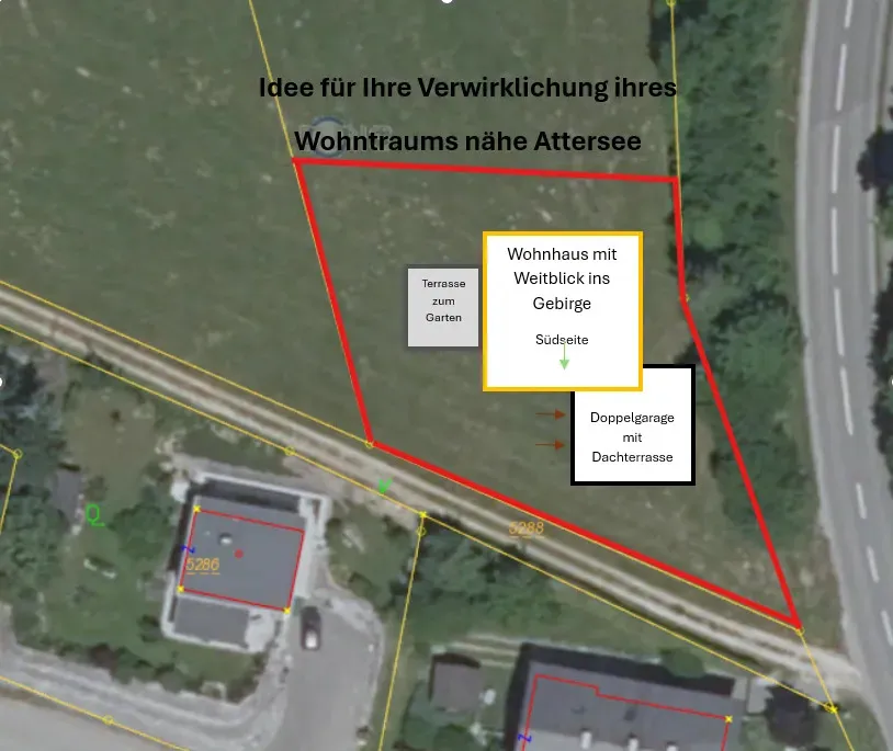 Baugrund ohne Bauzwang, frei wählbare Größe - Gebirgsblick & Atterseenähe – pohled 3