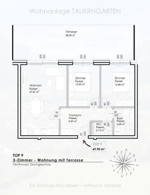 3-Zimmer-Wohnung kaufen in Zell am See – 69,88 m², € 473.570 – Bild 2 von 6