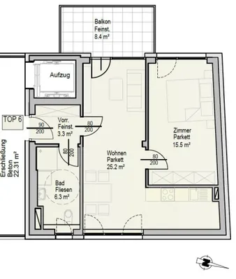 2-Zimmer-Wohnung mieten in Graz – 51 m², € 849 – Bild 11 von 11