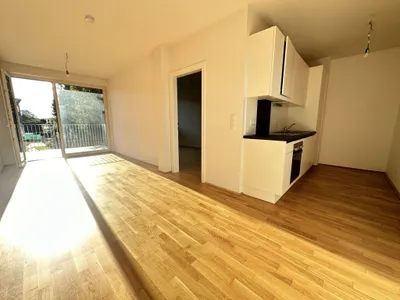 View of Perfekt aufgeteilte, sonnige 2-Zimmer-Wohnung mit Balkon und KFZ-Abstellplatz in einem modernen Neubau - Provisionsfrei