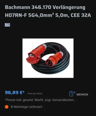 25m Gummischlauchleitung Baustellenkabel H07RN-F 3G1,5 25m Gummischlauchleitung Baustellenkabel H07RN-F 3G1,5