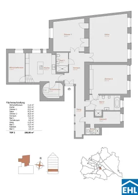 4-Zimmer-Wohnung mieten in Wien – 198,92 m², € 3.500 – Bild 31 von 31