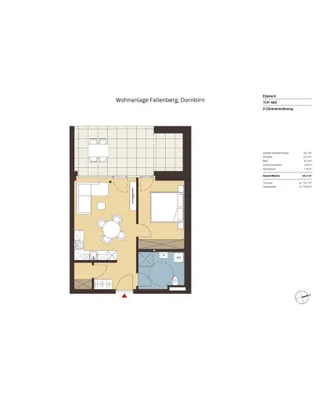 2-Zimmer-Wohnung kaufen in Dornbirn – 44,7 m², € 359.000 – Bild 4 von 7