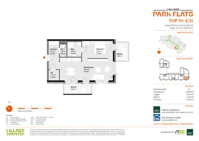 2-Zimmer-Wohnung kaufen in Wien – 55,72 m², € 459.000 – Bild 10 von 10