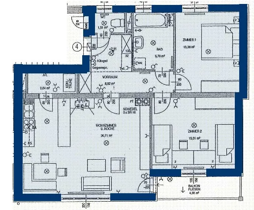 Steinakirchen/Forst | 3-Zimmer-Mietwohnung | Top 3/4 | 1.OG mit Balkon - Widok 2