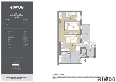 3-Zimmer-Wohnung kaufen in Wien – 71,75 m², € 447.500 – Bild 15 von 15