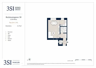 1-Zimmer-Wohnung kaufen in Wien – 33,79 m², € 189.000 – Bild 13 von 13