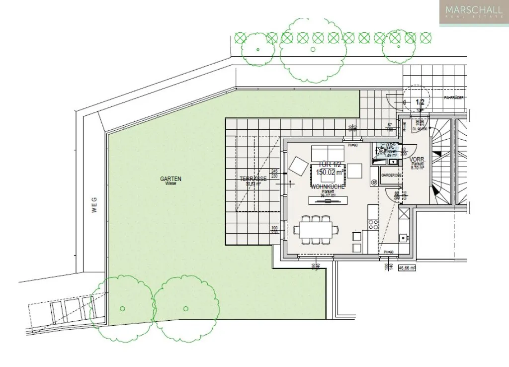 PROVISIONSFREI! Traumhafte Doppelhaushälfte: 4 Zimmer, Garten, Balkon - Ansicht 2