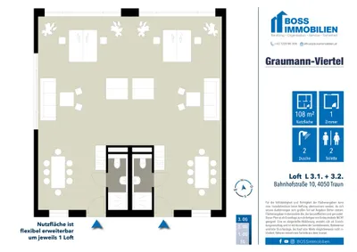 1-Zimmer-Gewerbeimmobilie mieten in Linz Land – 107 m², € 1.370 – Bild 17 von 17