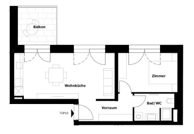 2-Zimmer-Wohnung mieten in Wien – 45,4 m², € 1.049 – Bild 7 von 8