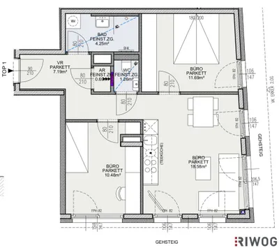 3-Zimmer-Gewerbeimmobilie kaufen in Wien – 54 m², € 249.000 – Bild 36 von 36