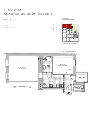 2-Zimmer-Wohnung kaufen in Wien – 46 m², € 129.000 – Bild 13 von 14