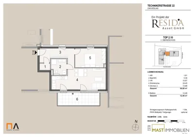 2-Zimmer-Wohnung kaufen in Mödling – 55,8 m², € 360.000 – Bild 16 von 16