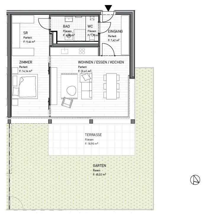 Wohnung – Klagenfurt am Wörthersee, Harbach, St. Peter - Ansicht 2