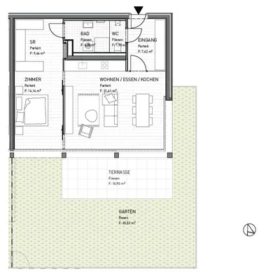 2-Zimmer-Wohnung kaufen in Klagenfurt – 69,44 m², € 279.800 – Bild 2 von 4