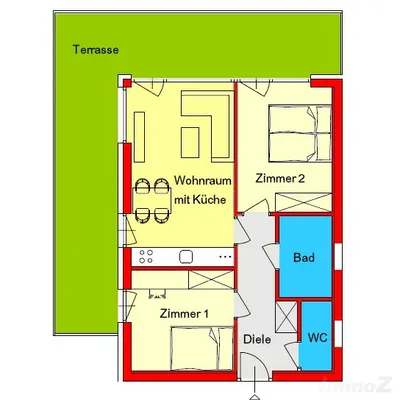 3-Zimmer-Wohnung mieten in Graz – 56,6 m², € 878